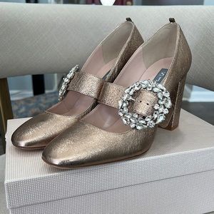 SJP by Sarah Jessica Parker Celine Rose Gold Leather Pumps Size 38.5/ 8.5